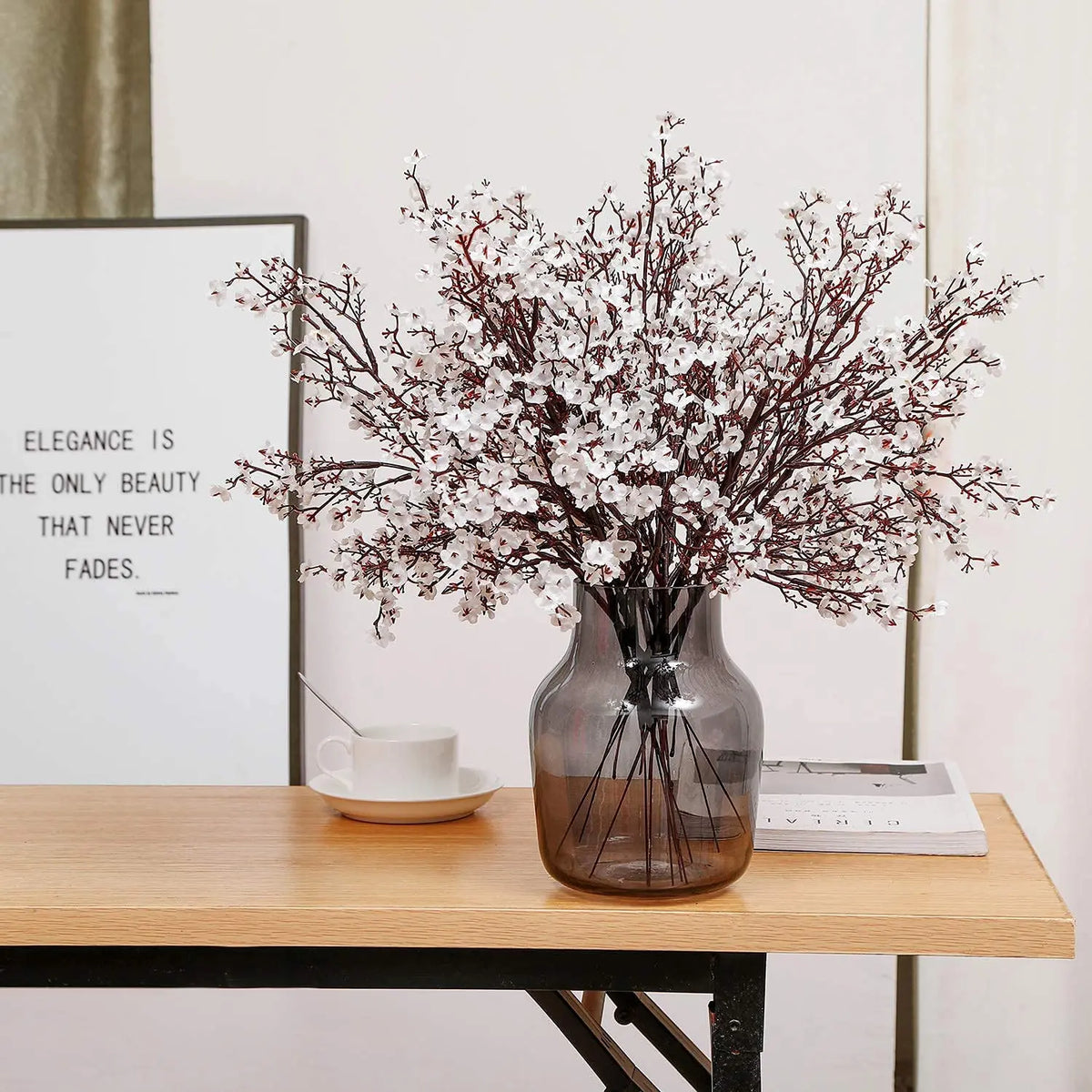 Gypsophila Silk Artificial Baby's Breath Flower Bouquet Decor Artificial Flower Stem Babs