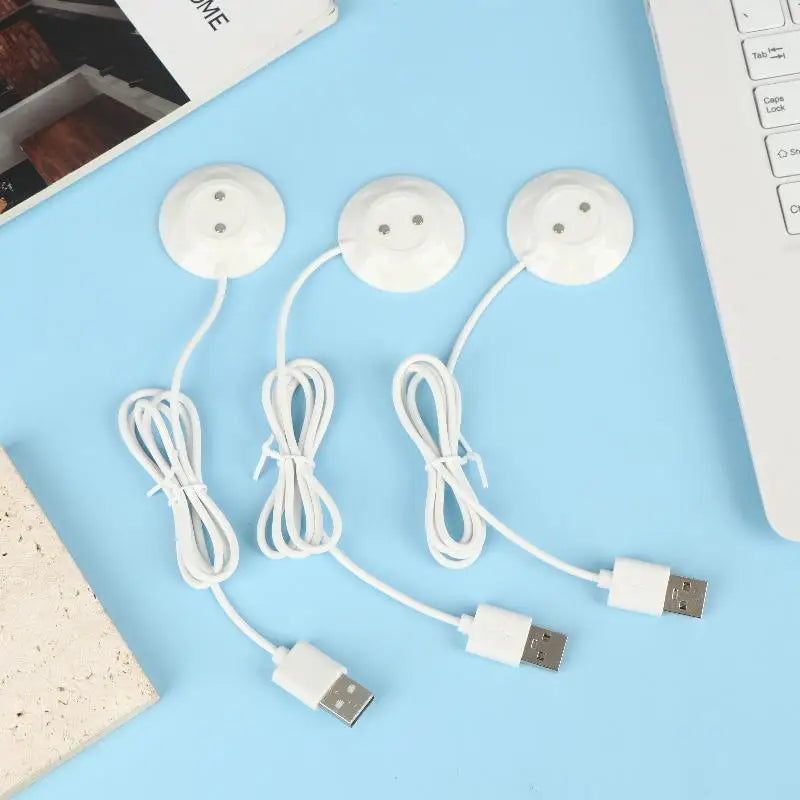 USB Magnetic Charging Dock for Rose Massager – Replacement Cable Magnetic USB Charger Babs 3 Pcs White