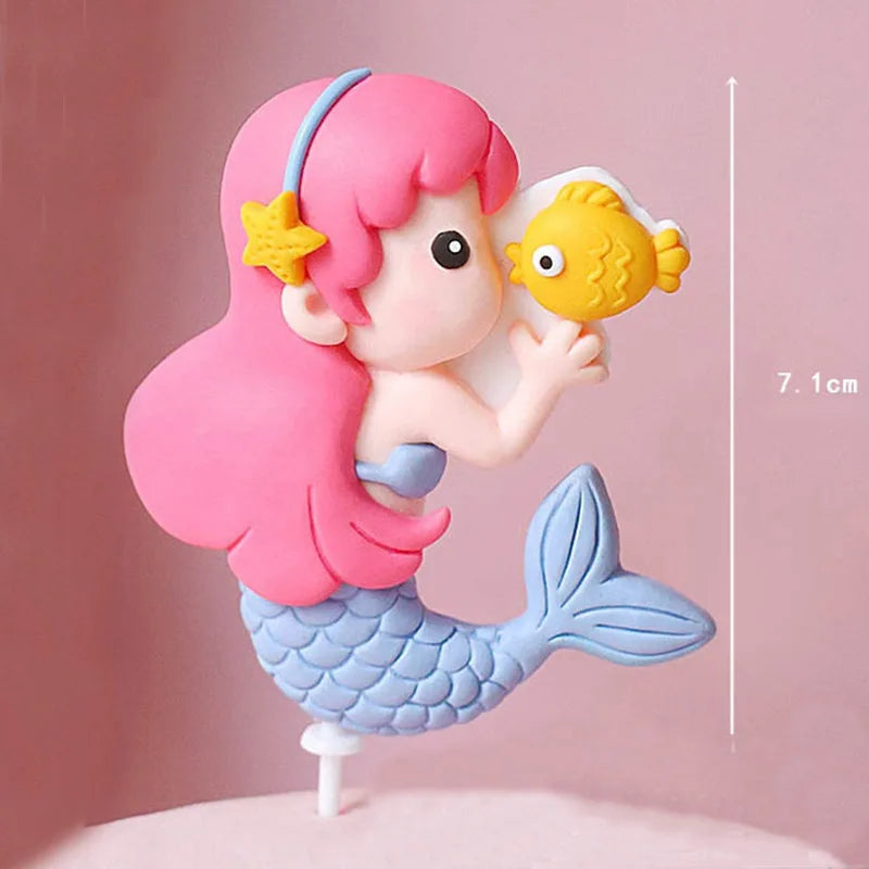 Mermaid Cake Toppers Set – Tails, Shells & Birthday Decor Cake Topper Set Babs plum