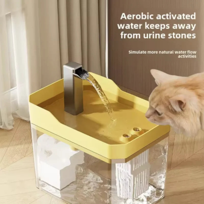 Cat Water Fountain – Auto Filter, Transparent & Anti-Dry Pump Cat Water Fountain Babs