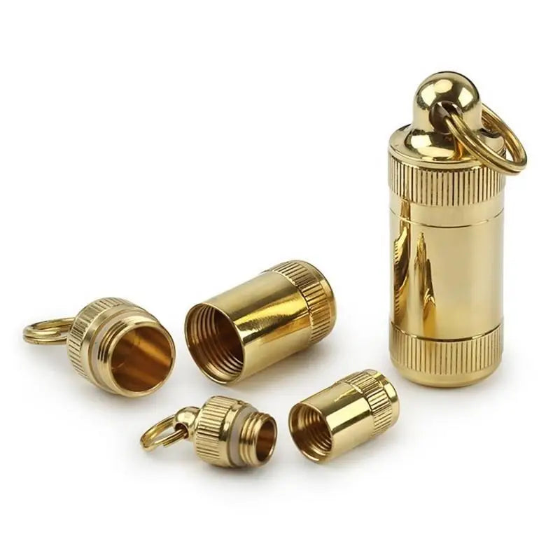 Brass Waterproof Canister Sealed Bottle S/M/L – Outdoor Camping Waterproof Canister Babs