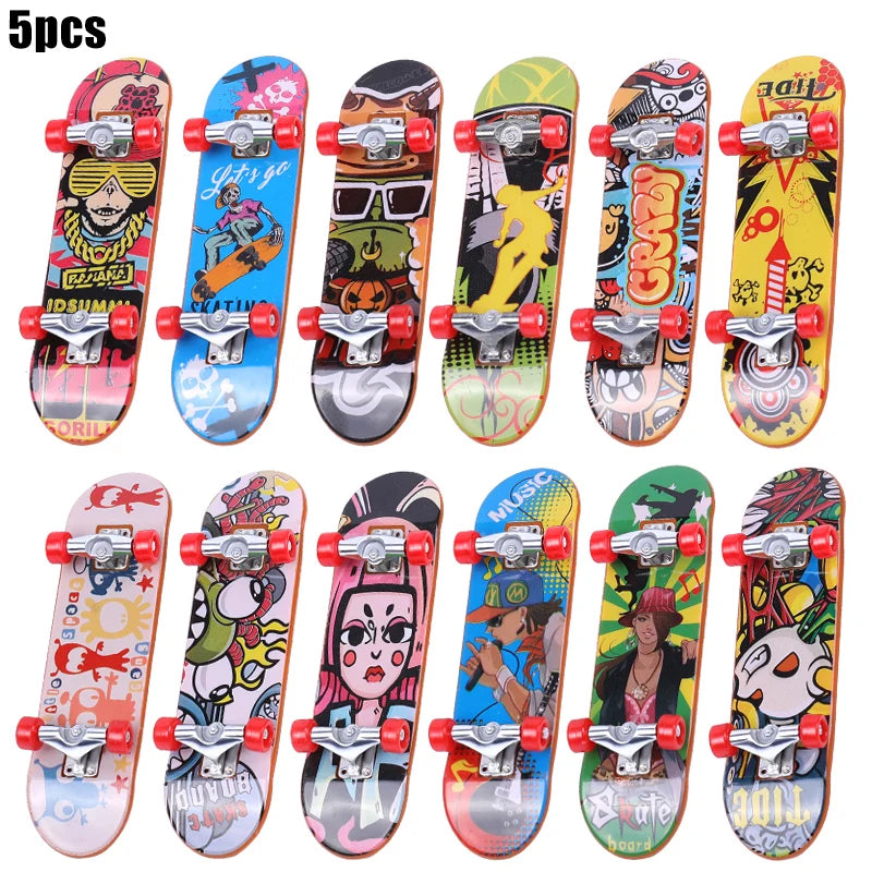 Mini Finger Skateboards 5-20Pcs Kids Party Favors Gift Set Finger Skateboard Toy Babs 5pcs Random