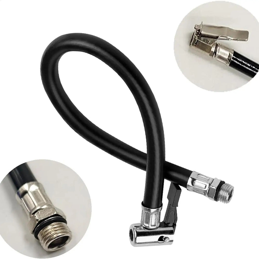 Rubber Tire Inflator Hose – Air Compressor Extension for Car & Bike Tire Inflator Hose Babs
