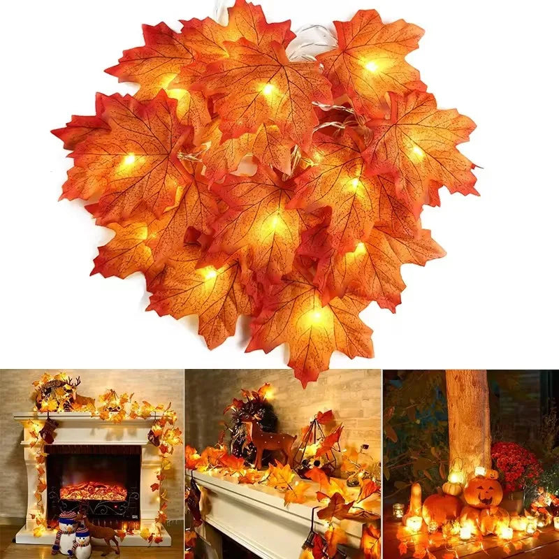 3M 20 LED Maple Leaf Fairy String Lights – Holiday Garland LED Fairy String Lights Babs