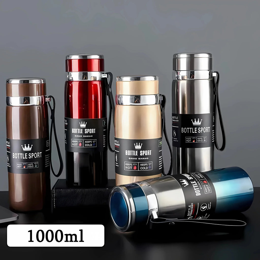 800ml Stainless Steel Insulated Vacuum Flask | Hot & Cold Insulated Water Bottle Babs