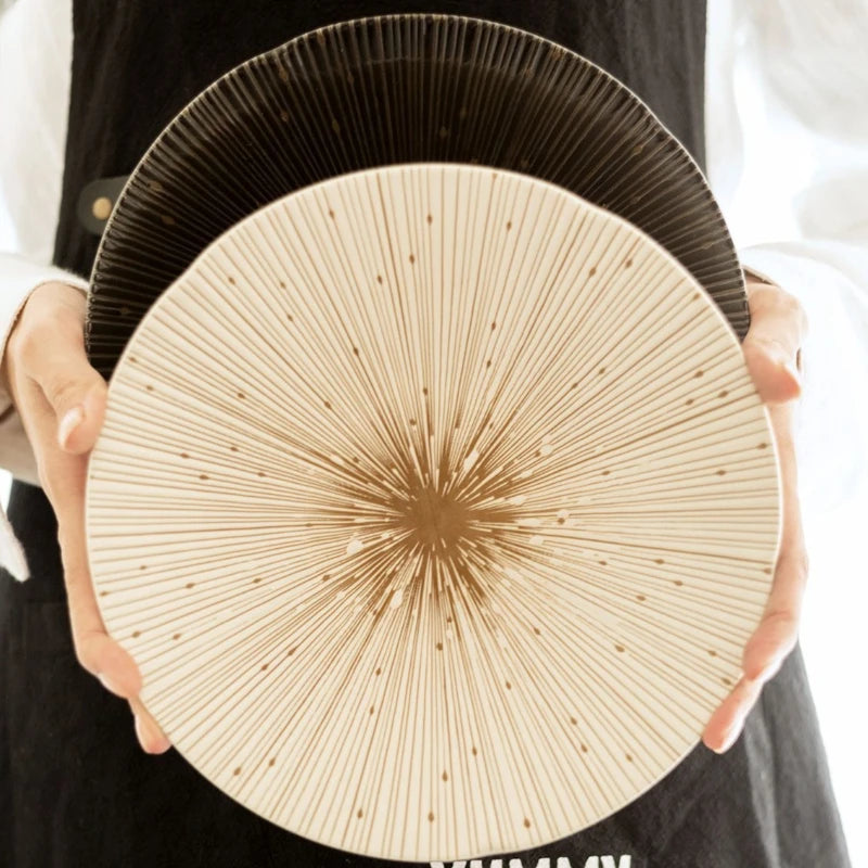 Modern Japanese Ceramic Round Plate – Decorative Storage Tray Ceramic Decorative Plate Babs