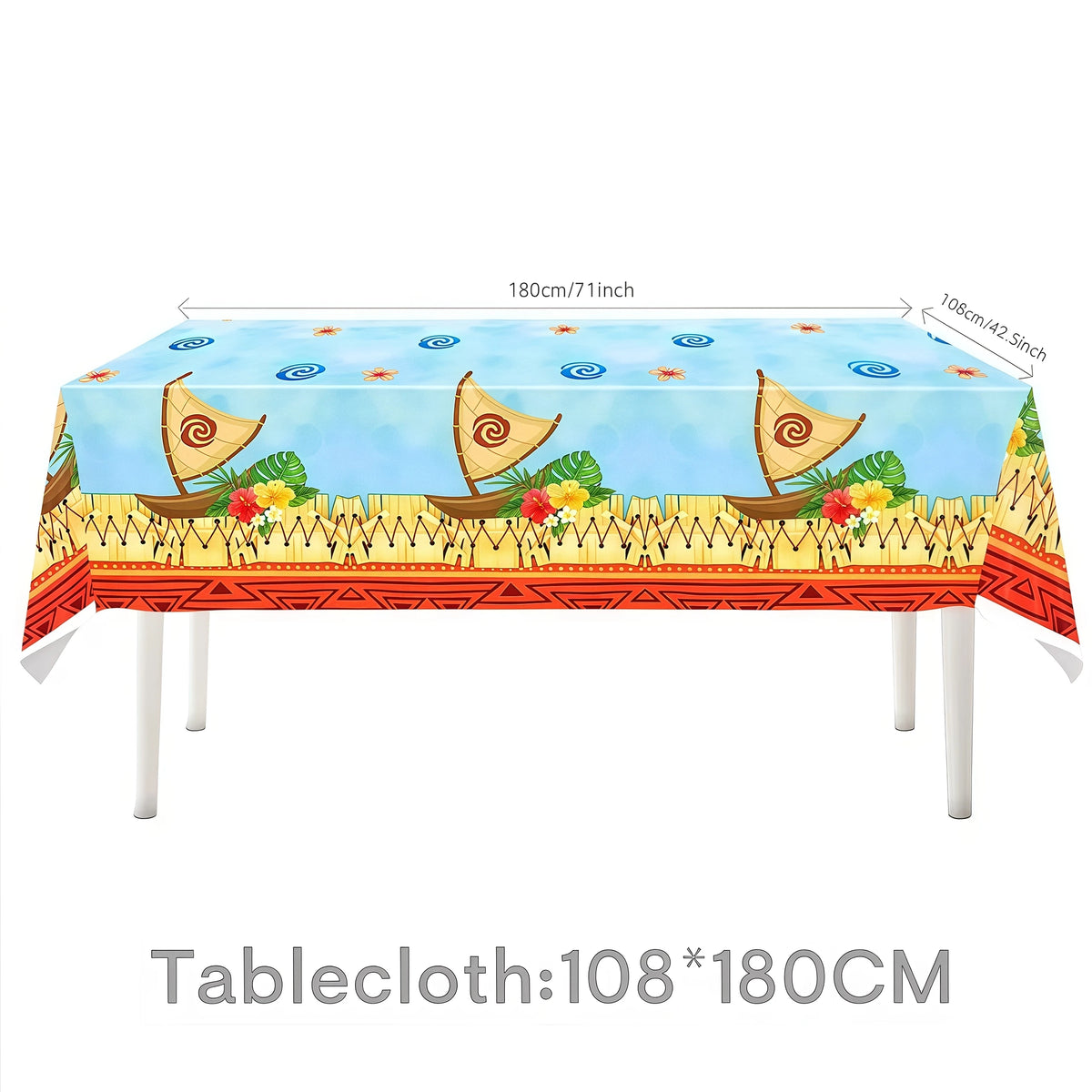 Ocean Theme Birthday Party Kit – Plates, Cups & Balloons Party Tableware Kit Babs 1pcs tablecloth