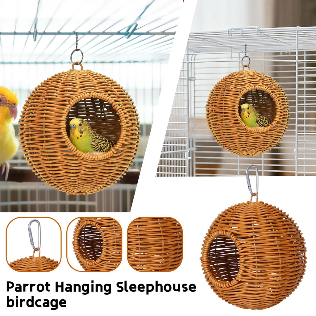 Spherical Hanging Parrot Nest – Bird Sleeping & Breeding House Bird Nesting House Babs