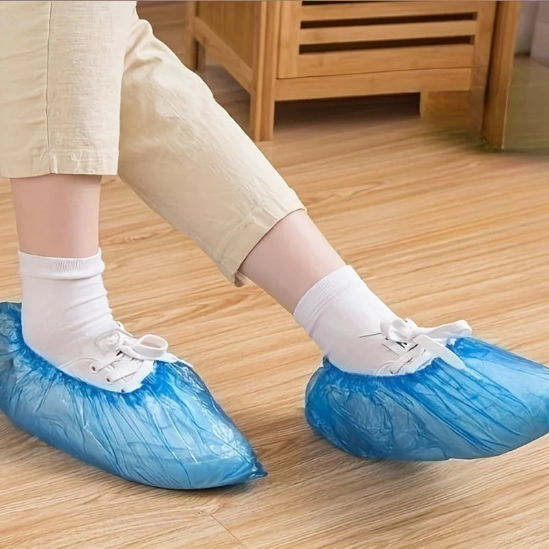 100-Pack Disposable Waterproof Shoe Covers – Travel & Home Disposable Shoe Covers Babs