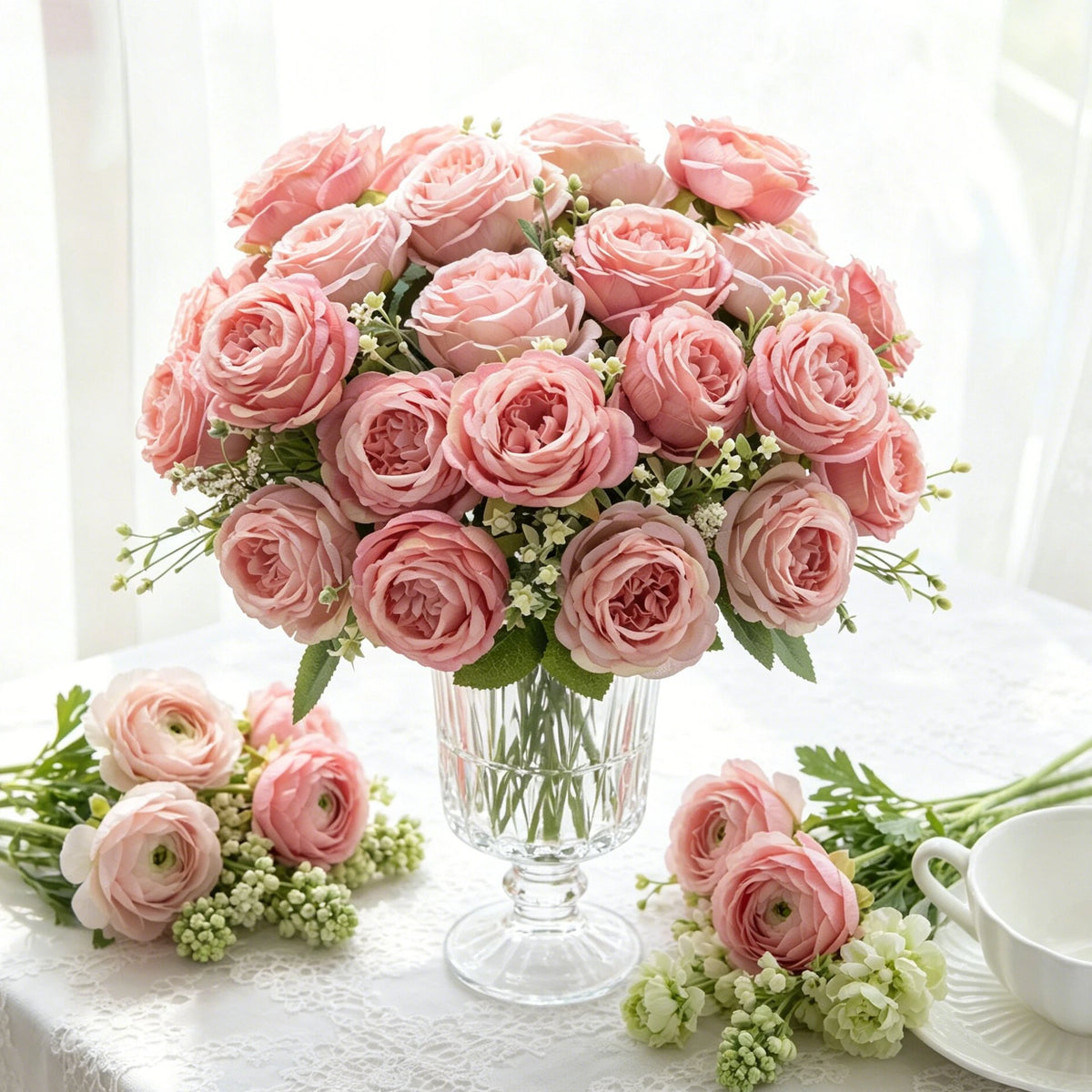 Artificial Silk Peony Bouquet – Wedding & Home Floral Décor Artificial Flower Bouquet Babs