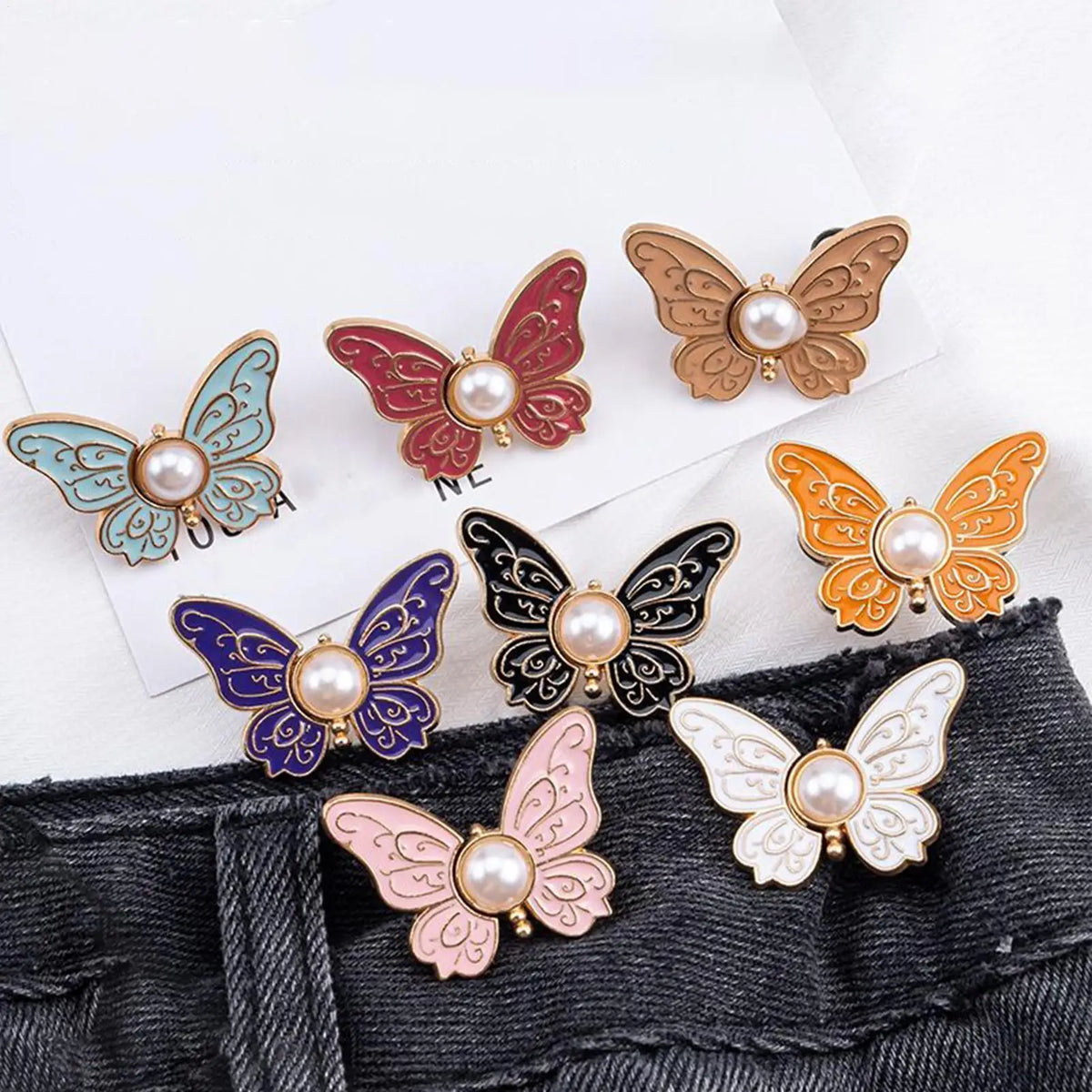 Butterfly Waist Adjuster Clips for Pants & Skirts — 8pcs Waist Adjuster Clip Babs