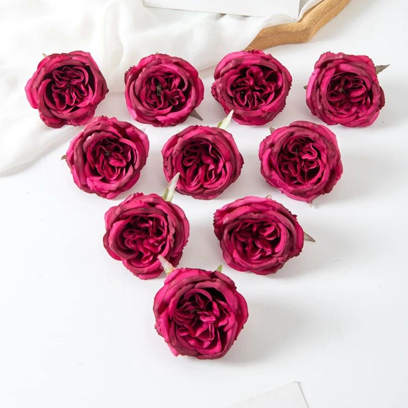 Silk Peony Artificial Flowers – Wedding & Home Décor, 10/20pk Artificial Flowers Babs Rose Red 20 pcs