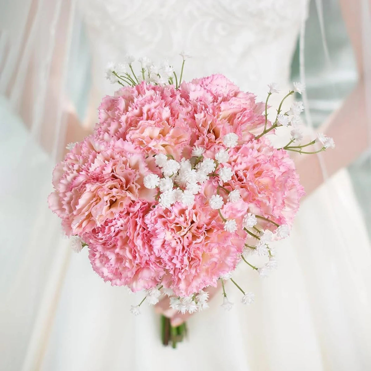Artificial Silk Carnation Flowers 4/8 Pcs – Wedding & Home Décor Artificial Silk Flowers Babs