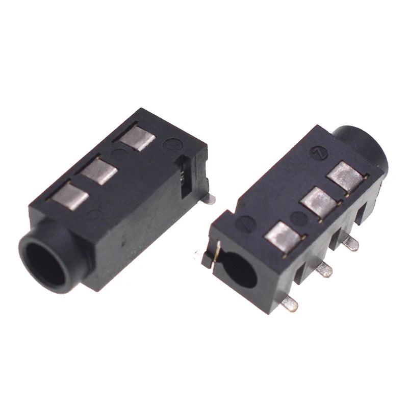 10Pcs TRRS 3.5mm Right Angle PCB Audio Jack – 4 Pole PJ320A PCB Audio Connector Babs