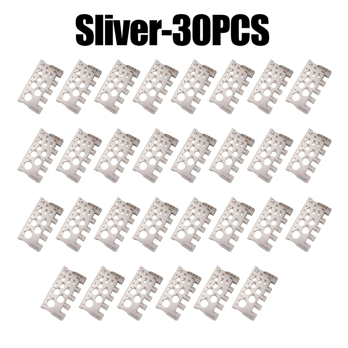 M3-M18 Stainless Steel Thread Checker & Screw Pitch Gauge Thread Pitch Gauge Babs Sliver 30PCS