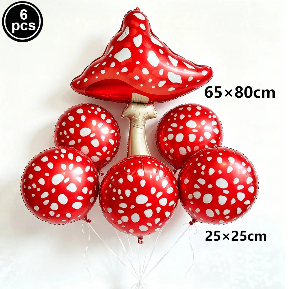 Fairy Mushroom Butterfly Rabbit Foil Balloon Set – Party Decor Party Balloon Set Babs Gold As pictures show