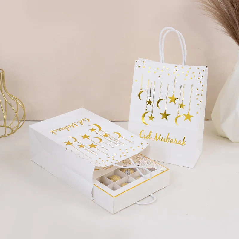 Eid Mubarak Kraft Gift Bags | Ramadan Party Supplies 5/10Pc Party Gift Bags Babs