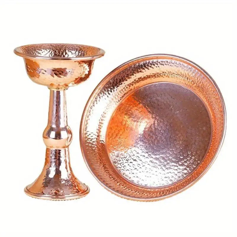 Tibetan Copper Offering Cup – Buddhist Water Bowl for Meditation Ritual Offering Bowl Babs
