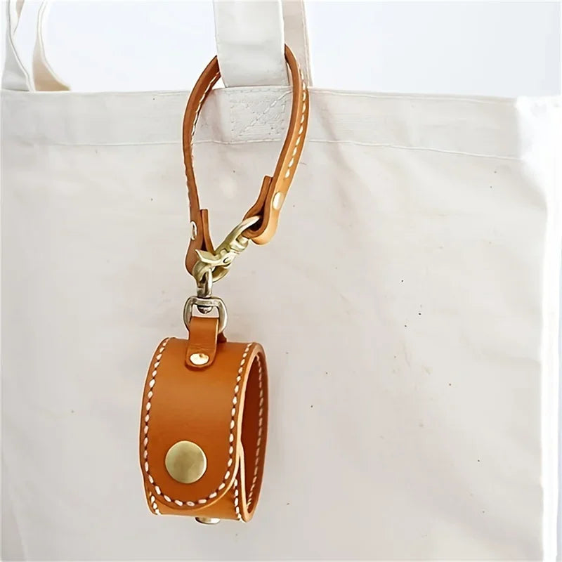 Vintage Leather Glove Holder Strap with Clasp for Handbag & Hat Bag Accessory Strap Babs
