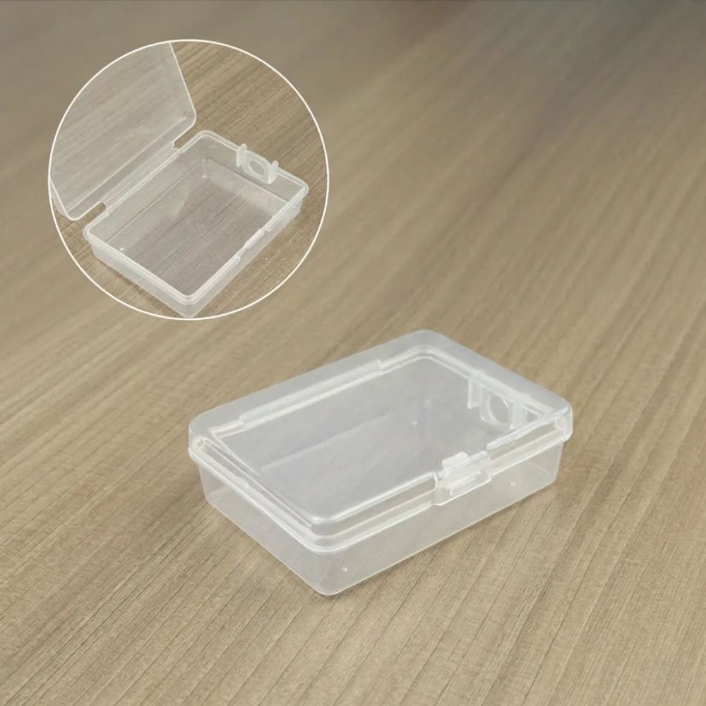 Mini Transparent Flip-Cover Storage Box – Jewelry & Craft Plastic Storage Box Babs Style B