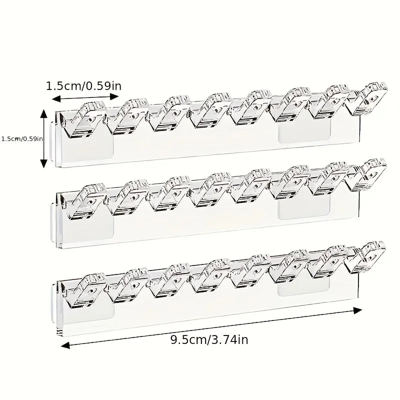 Wall Acrylic Necklace Holder – 8-Hook Jewelry Organizer (3/6 Pcs) Jewelry Wall Organizer Babs
