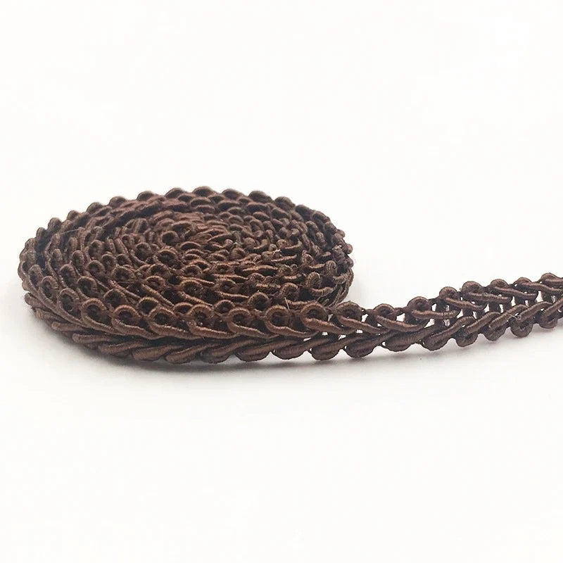 5M x 8mm Gold Silver Braided Lace Ribbon – DIY Sewing Trim Sewing Lace Trim Babs coffee