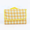 Waterproof Thickened Picnic Mat – Outdoor Camping Ground Blanket Outdoor Picnic Mat Babs Yellow grid 100-150cm