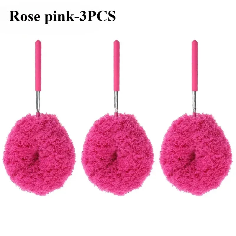 Extendable Microfiber Feather Duster – Washable & Reusable Extendable Feather Duster Babs Rose pink-3PC