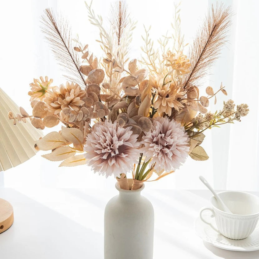 Silk Artificial Chrysanthemum Bouquet – Wedding & Home Decor Artificial Flower Bouquet Babs