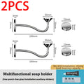 Stainless Steel Magnetic Soap Rack – Wall-Mounted Self-Draining Magnetic Soap Dish Babs 2pcs Nail-Free