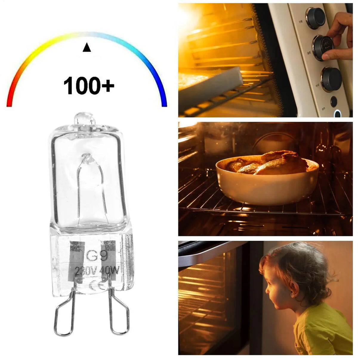 G9 40W Halogen Bulb – High-Temp Oven & Appliance Light Halogen Appliance Bulb Babs