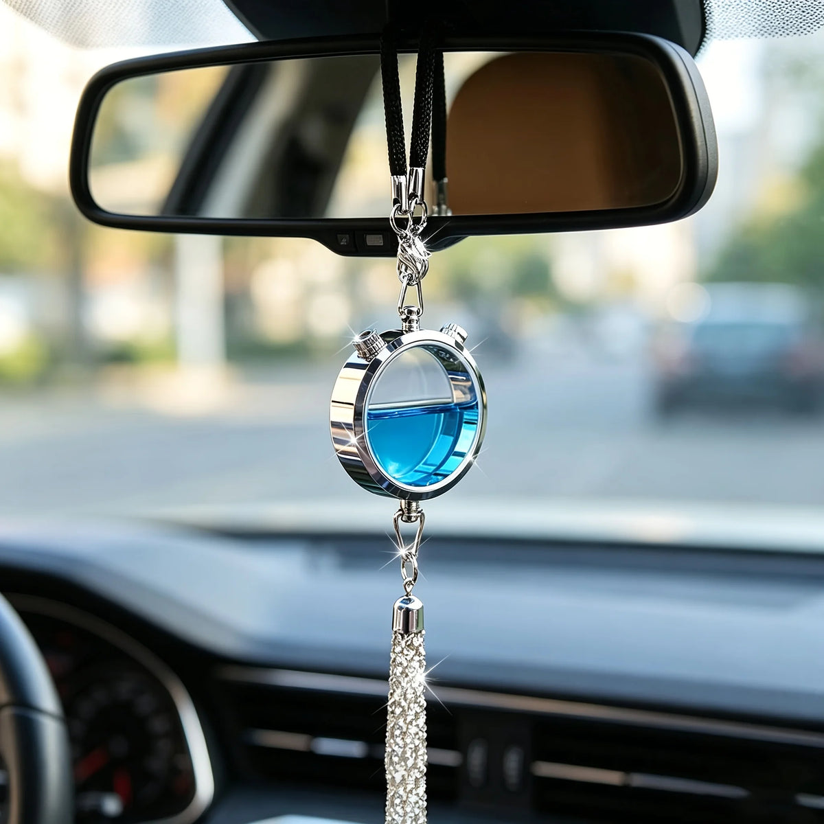 Stainless Steel Car Fragrance Diffuser Pendant | Refillable Car Fragrance Pendant Babs