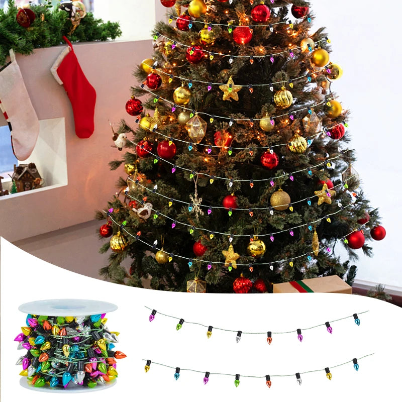 5M Colorful Bulb String Garland – Christmas & Holiday Decor Holiday String Garland Babs