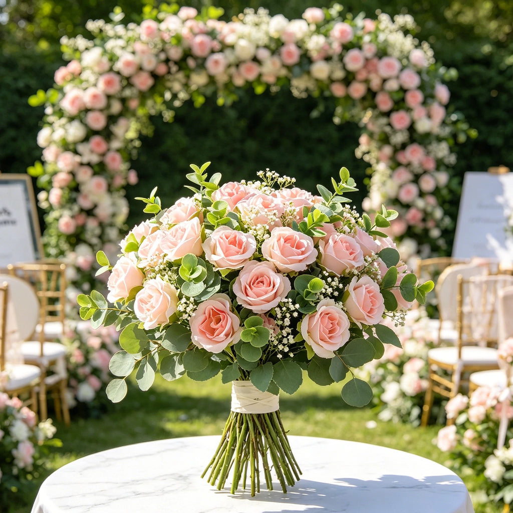 Silk Rose Artificial Flowers – Wedding, Home & Party Décor Artificial Flower Bouquet Babs