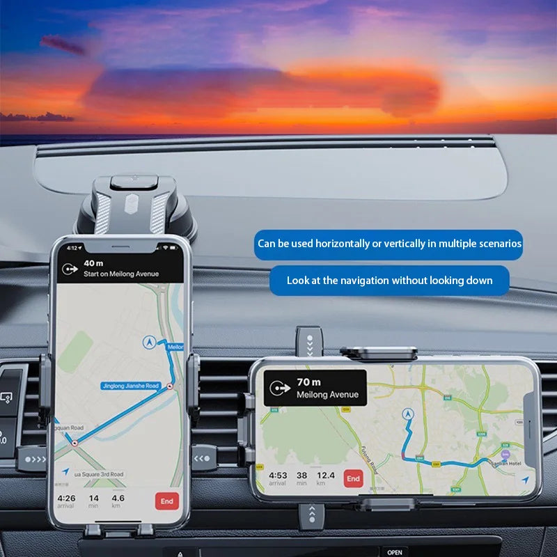 360° Gravity Car Phone Holder Dashboard Mount & Extension Rod Car Phone Mount Babs