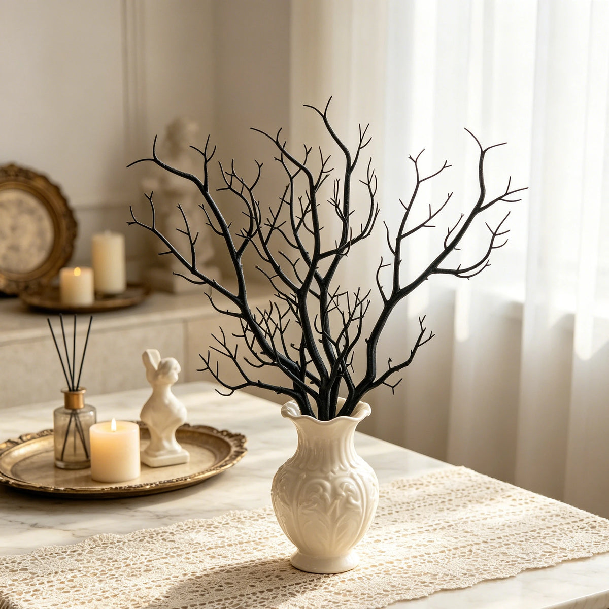 Artificial Tree Branches for Vase, Wedding & Home Decor – 5/10 Pcs Artificial Plant Branches Babs