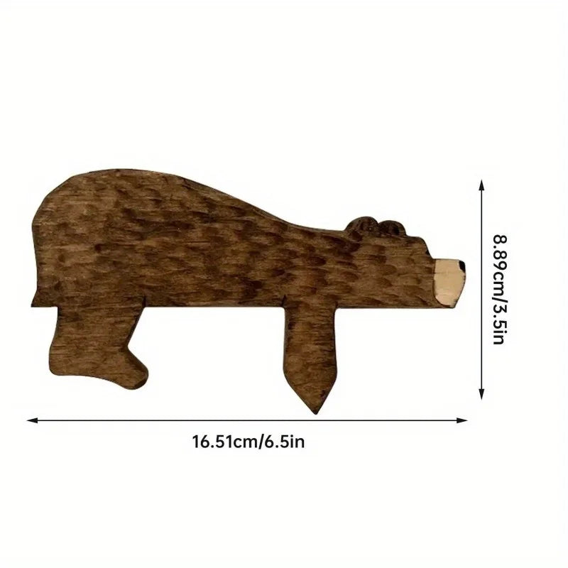 Wooden Bear Door Topper Corner Sculpture – Home & Office Decorative Sculpture Babs