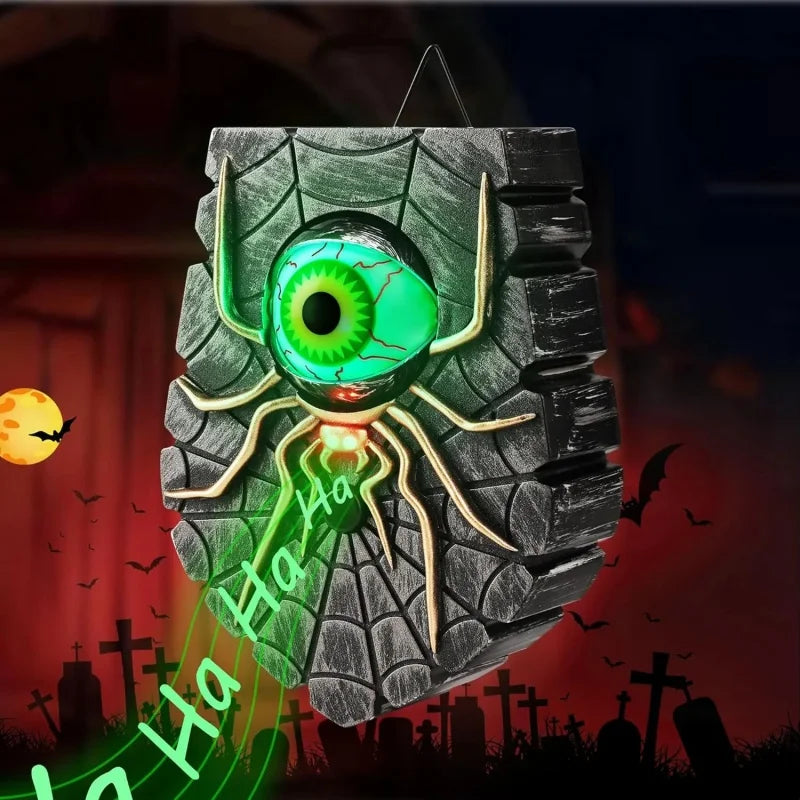 Halloween Animated Eyeball Doorbell – Spooky Sound & Light-Up Halloween Doorbell Prop Babs
