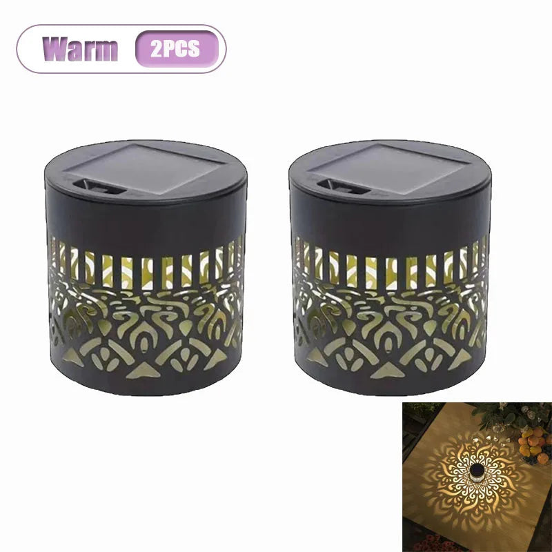 Solar Sunflower Mandala Wall Lamp – Outdoor Garden Fence Light Solar Garden Light Babs Warm-2PCS
