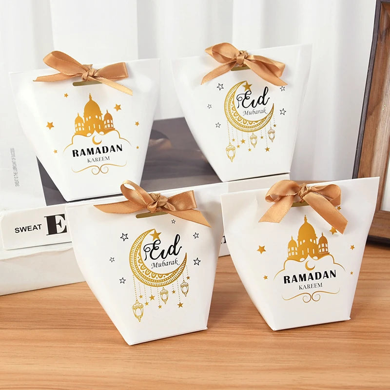 Eid Mubarak Gift Boxes & Ramadan Candy Bags – 5/10Pcs Festival Gift Boxes Babs