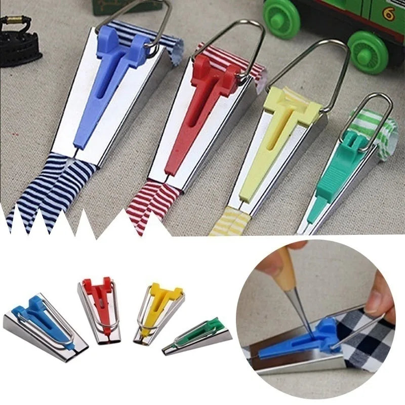 Fabric Bias Tape Maker Set – 4 Sizes 6mm 12mm 18mm 25mm Bias Tape Maker Babs