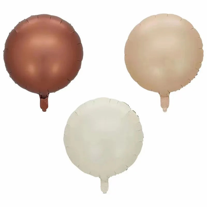 18" Heart & Star Foil Balloons – Retro Colors, Pack of 3-10 Foil Party Balloons Babs Mix Round 3pcs