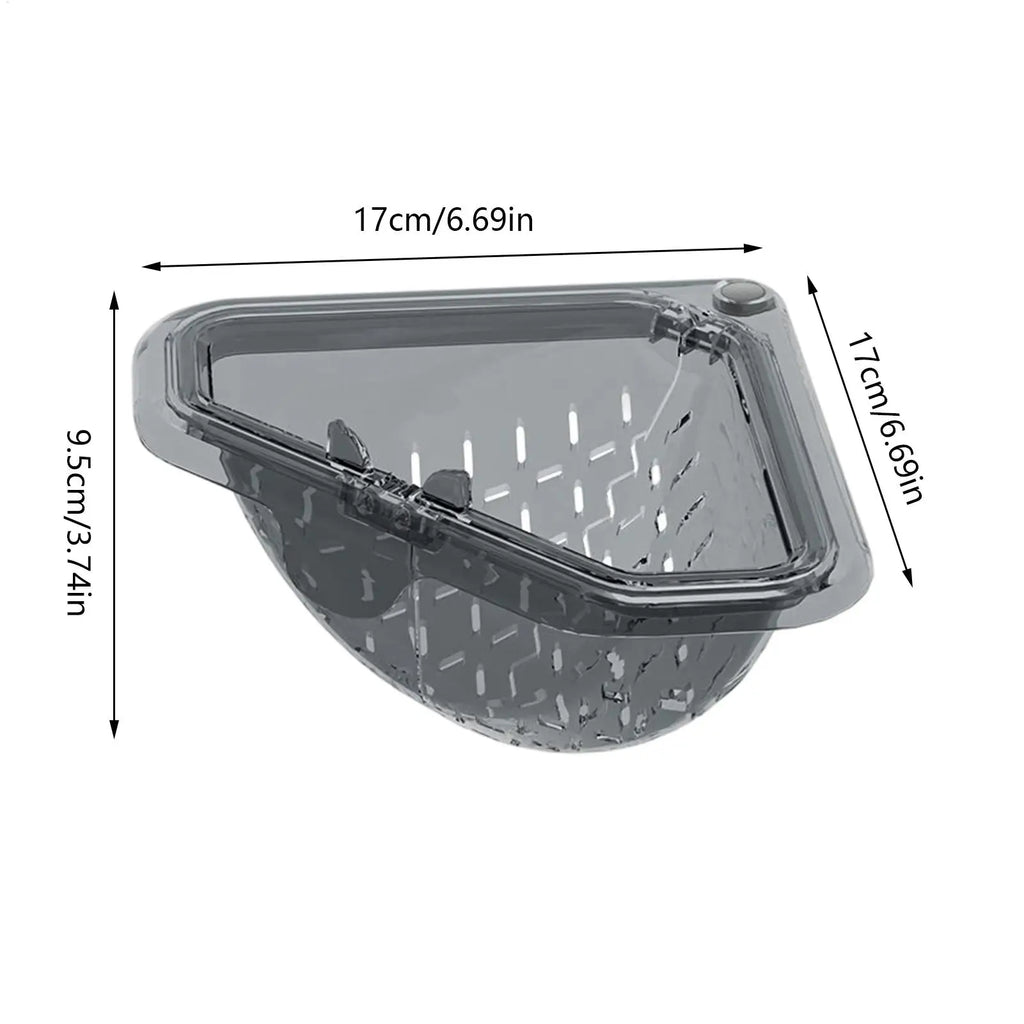 Corner Sink Food Catcher Basket – No-Drill Magnetic Strainer Sink Drain Strainer Babs
