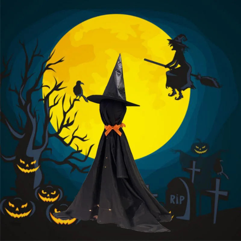 Halloween Ghost Hanging with String Lights – Indoor & Outdoor Halloween Hanging Decoration Babs
