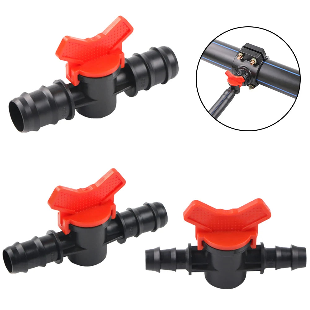 PP Ball Valve Connector for PE Pipe 16mm 20mm 25mm PN4 Drip Irrigation Valve Babs