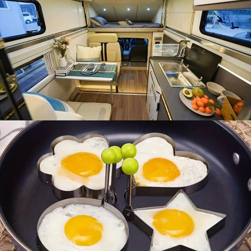 Kawaii Egg Ring Molds – Creative DIY Fried Egg Molds for Cooking Egg Cooking Mold Babs