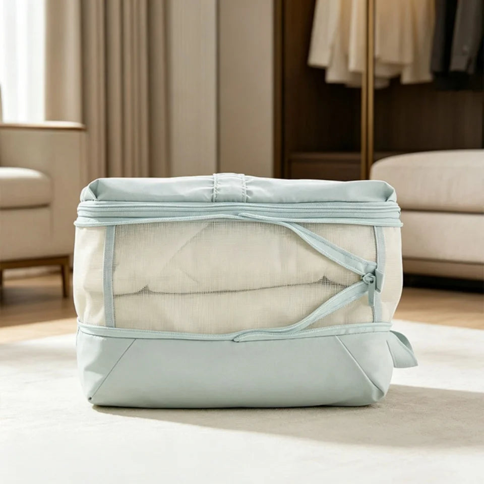 Large Comforter Storage Bag – Self-Compression Organizer Bedding Storage Bag Babs