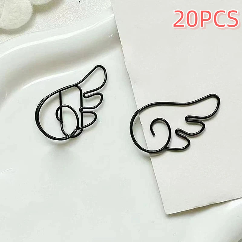 20Pcs Angel Wing Metal Paper Clips – Office, School & Journaling Decorative Paper Clips Babs B