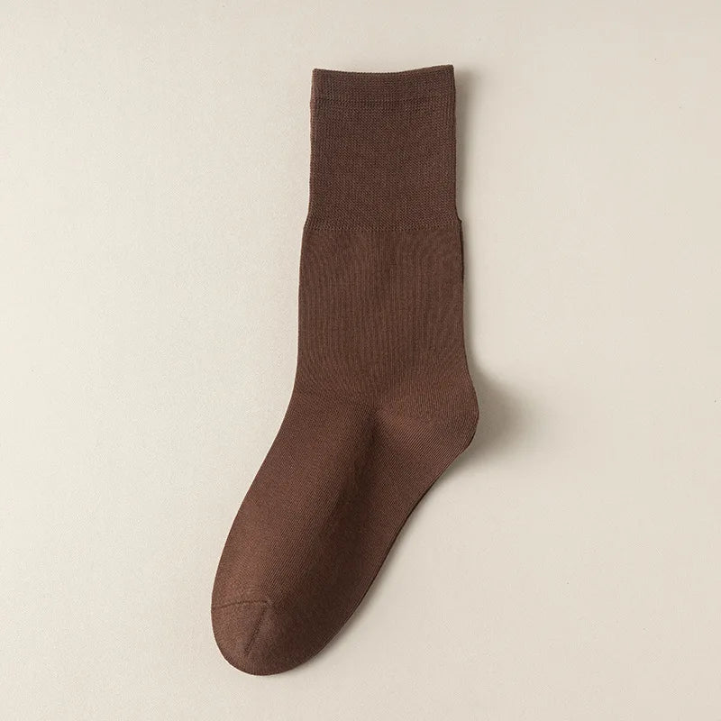 Women's Moisture-Wicking Mid-Calf Socks 5-Pack | Seamless Women's Casual Socks Babs Coffee One Size