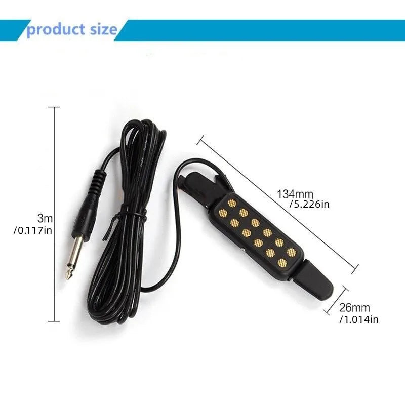 Low Noise Acoustic Guitar Soundhole Pickup – 3m Cable Guitar Pickup Babs